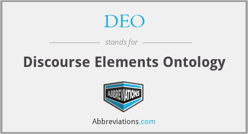 DEO - Discourse Elements Ontology