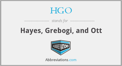HGO - Hayes, Grebogi, and Ott