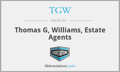 TGW - Thomas G, Williams, Estate Agents