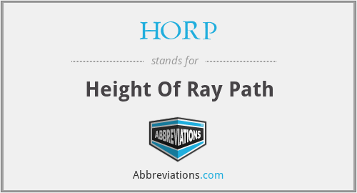 HORP - Height Of Ray Path