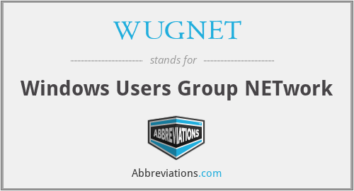 WUGNET - Windows Users Group NETwork