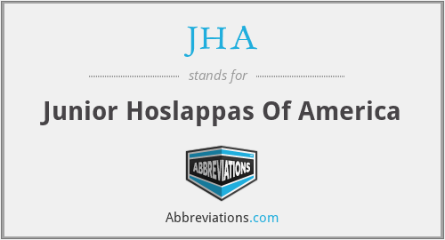 JHA - Junior Hoslappas Of America