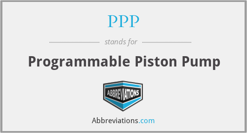 PPP - Programmable Piston Pump