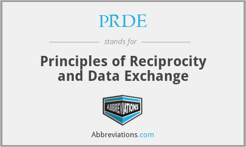 PRDE - Principles of Reciprocity and Data Exchange