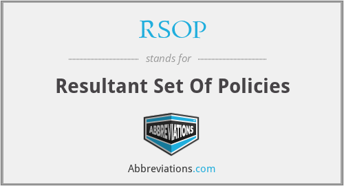 RSOP - Resultant Set Of Policies