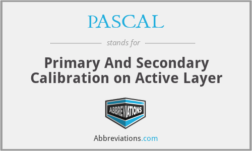 PASCAL - Primary And Secondary Calibration on Active Layer