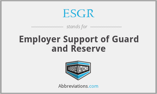 ESGR - Employer Support of Guard and Reserve