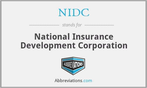 NIDC - National Insurance Development Corporation