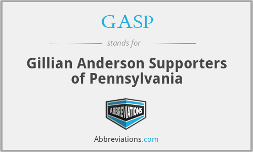 GASP - Gillian Anderson Supporters of Pennsylvania