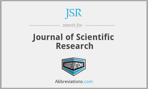 JSR - Journal of Scientific Research