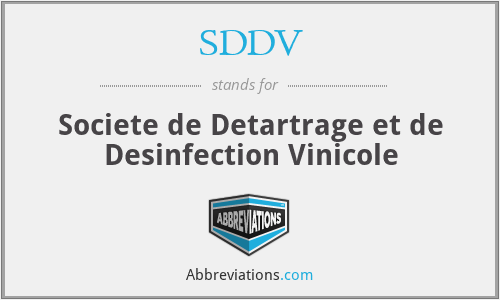 SDDV - Societe de Detartrage et de Desinfection Vinicole