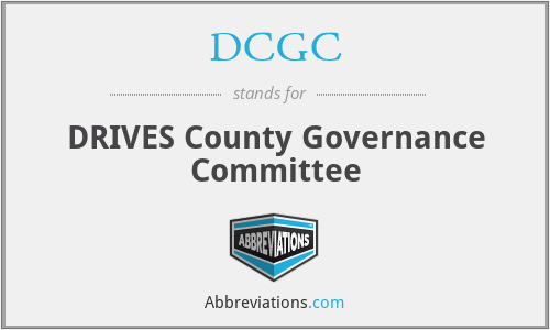 DCGC - DRIVES County Governance Committee