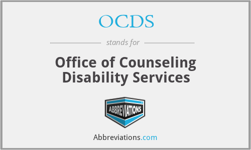 OCDS - Office of Counseling Disability Services