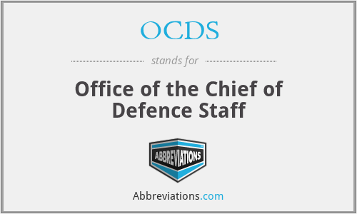 OCDS - Office of the Chief of Defence Staff