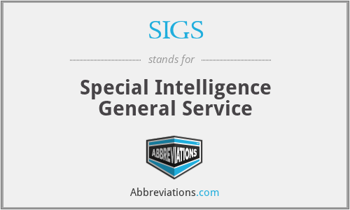 SIGS - Special Intelligence General Service