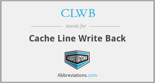 CLWB - Cache Line Write Back