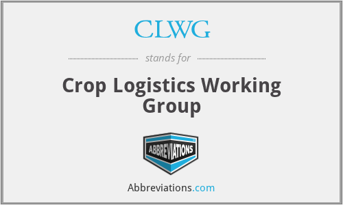 CLWG - Crop Logistics Working Group