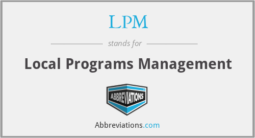 LPM - Local Programs Management