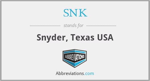 SNK - Snyder, Texas USA