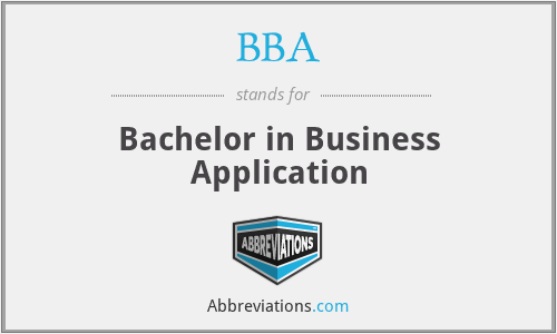 BBA - Bachelor in Business Application