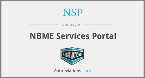 NSP - NBME Services Portal