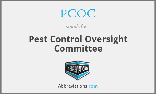 PCOC - Pest Control Oversight Committee