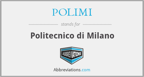 POLIMI - Politecnico di Milano
