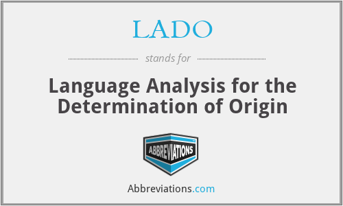 LADO - Language Analysis for the Determination of Origin