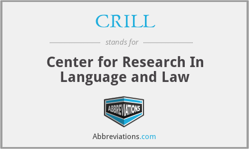 CRILL - Center for Research In Language and Law