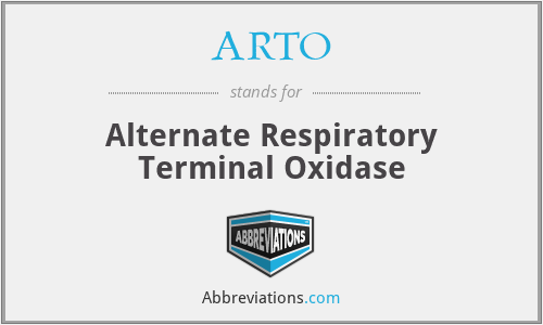 ARTO - Alternate Respiratory Terminal Oxidase
