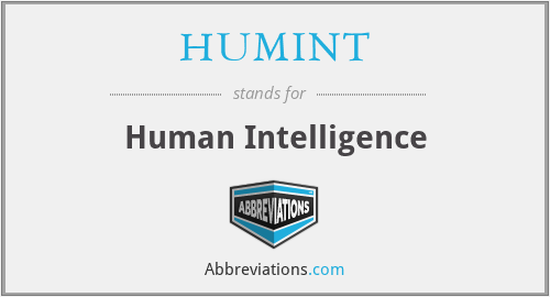 HUMINT - Human Intelligence