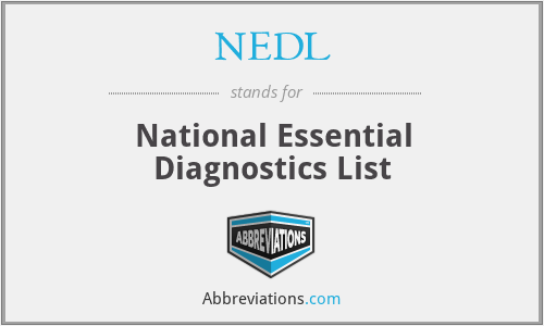 NEDL - National Essential Diagnostics List