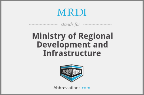 MRDI - Ministry of Regional Development and Infrastructure