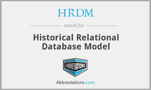 HRDM - Historical Relational Database Model