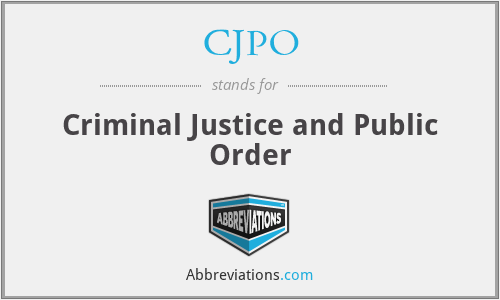 CJPO - Criminal Justice and Public Order