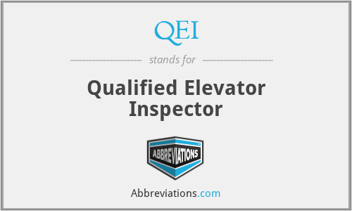 QEI - Qualified Elevator Inspector