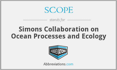 SCOPE - Simons Collaboration on Ocean Processes and Ecology