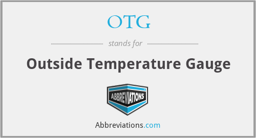 OTG - Outside Temperature Gauge