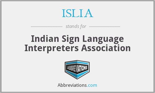 ISLIA - Indian Sign Language Interpreters Association