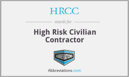 HRCC - High Risk Civilian Contractor