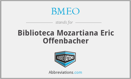 BMEO - Biblioteca Mozartiana Eric Offenbacher