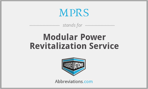 MPRS - Modular Power Revitalization Service