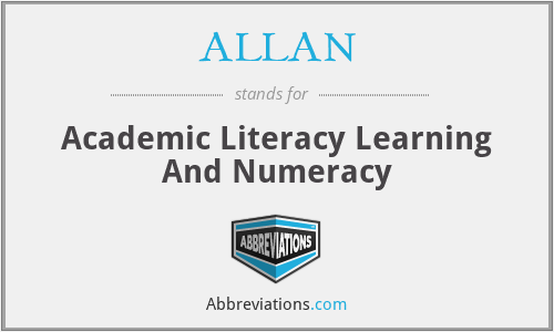 ALLAN - Academic Literacy Learning And Numeracy