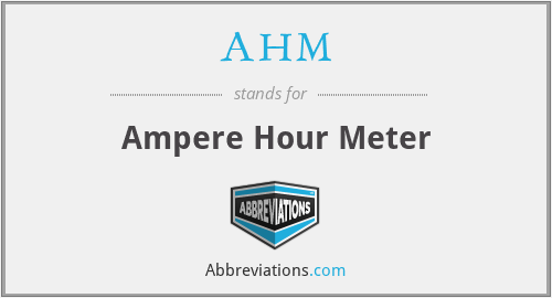 AHM - Ampere Hour Meter