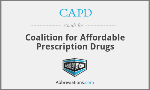 CAPD - Coalition for Affordable Prescription Drugs