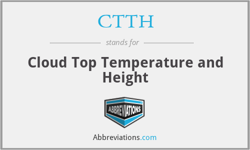 CTTH - Cloud Top Temperature and Height