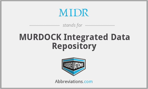 MIDR - MURDOCK Integrated Data Repository