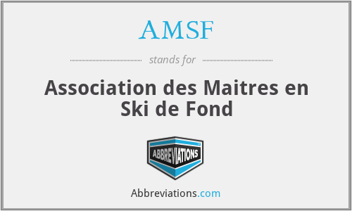 AMSF - Association des Maitres en Ski de Fond