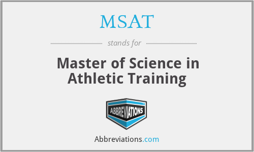 MSAT - Master of Science in Athletic Training