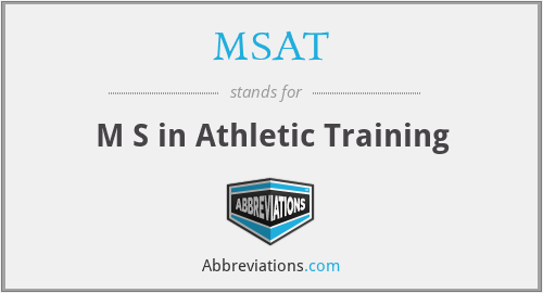 MSAT - M S in Athletic Training